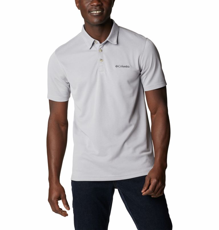 Thumbnail: Men's Nelson Point Polo, Color: Columbia Grey, image 1