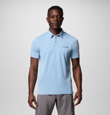 Men's Nelson Point Polo, Color: Ripple Blue, image 5