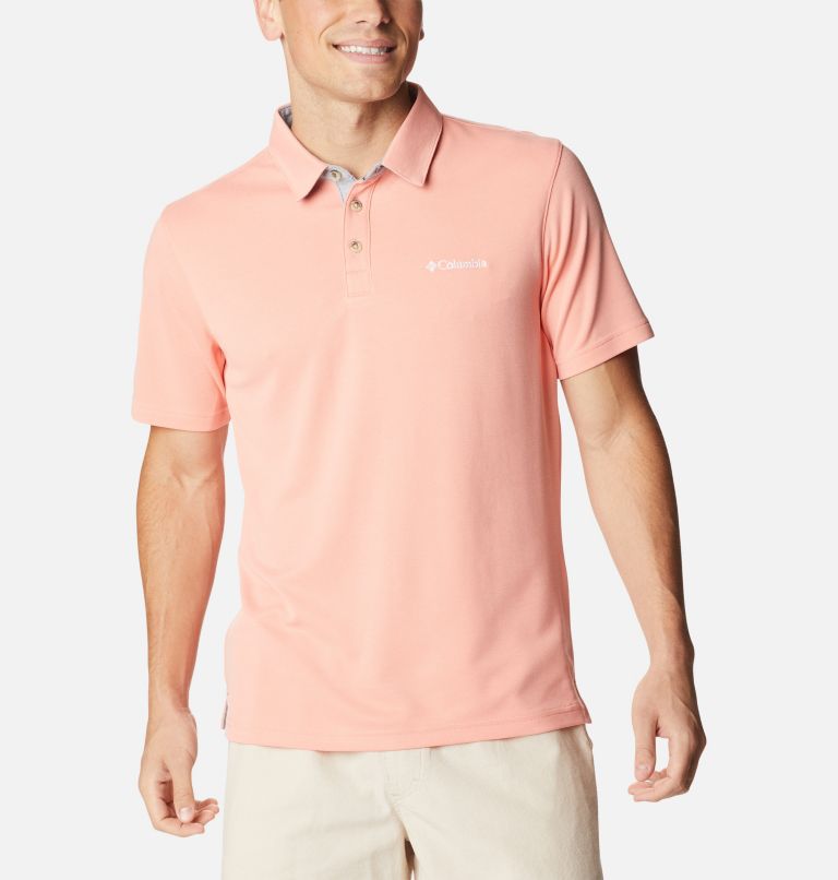 Men's Nelson Point Polo, Color: Coral Reef, image 1