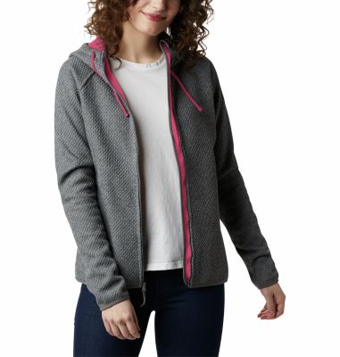 Veste &agrave; Capuche en Polaire Pacific Point&trade; Femme Pacific Point&trade; Full Zip Hoodie | 458 | XL, Monument, Salmon, front