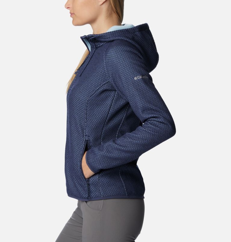Thumbnail: Women's Pacific Point Fleece Hoodie, Color: Nocturnal Heather, Spring Blue, image 3