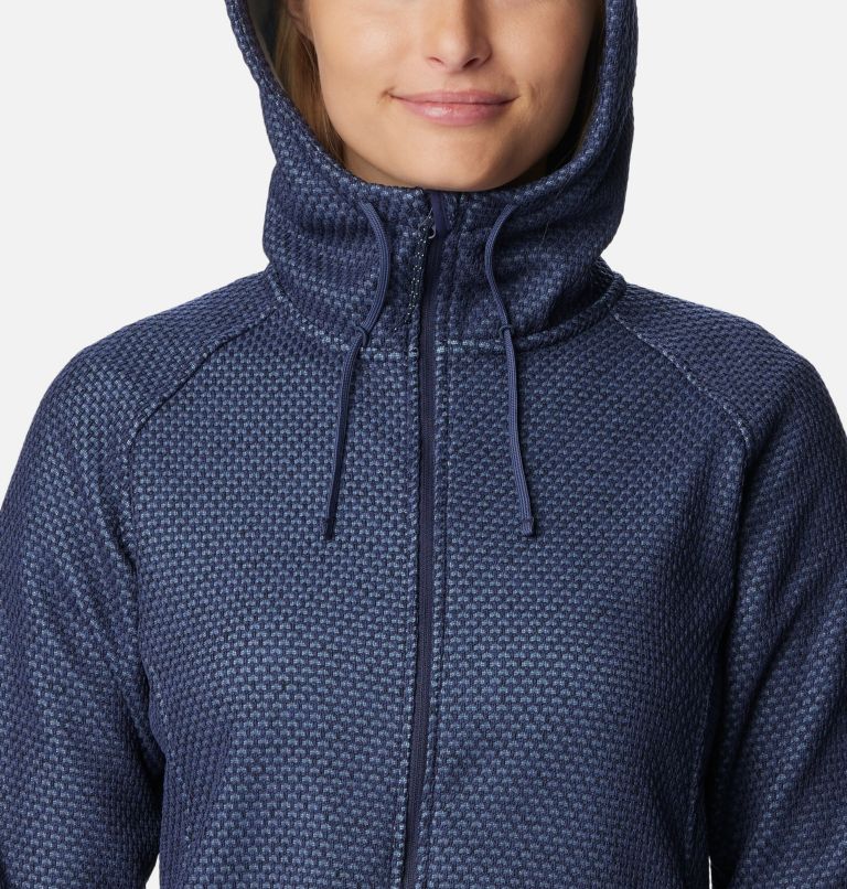 Thumbnail: Women's Pacific Point Fleece Hoodie, Color: Nocturnal Heather, Spring Blue, image 4