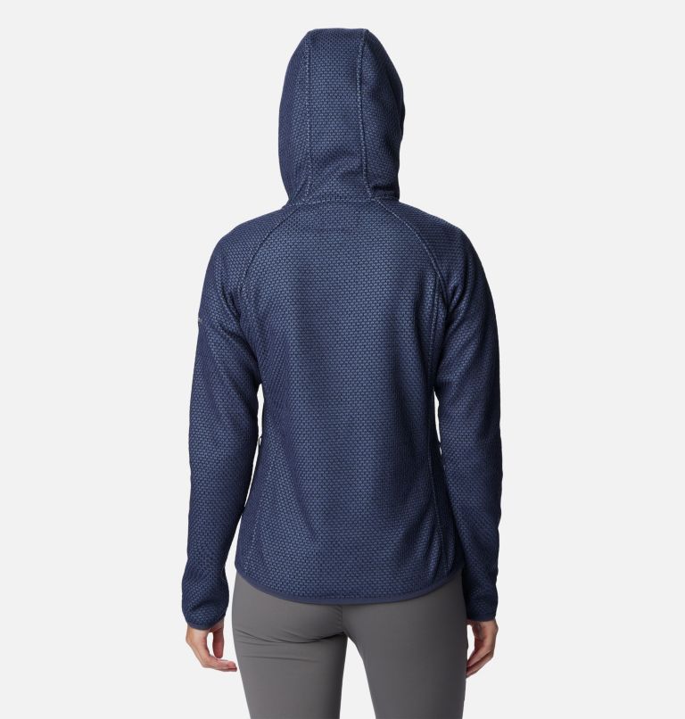 Women's Pacific Point Fleece Hoodie, Color: Nocturnal Heather, Spring Blue, image 2