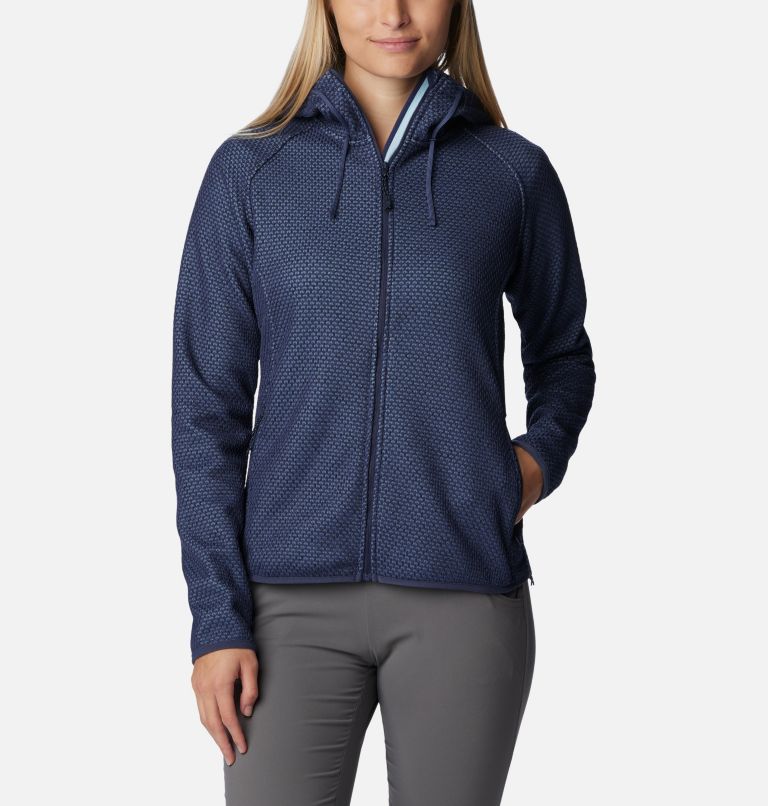Thumbnail: Women's Pacific Point Fleece Hoodie, Color: Nocturnal Heather, Spring Blue, image 1