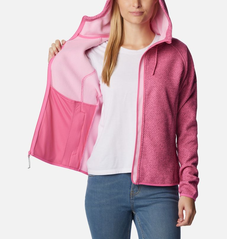 Pacific Point Full Zip Hoodie | 656 | L, Color: Wild Geranium Heather, Wild Rose, image 5
