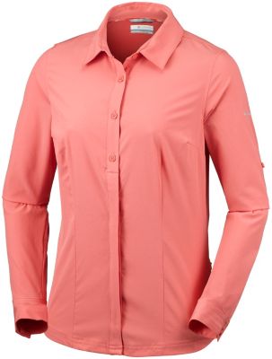 Chemise Stretch Saturday Trail&trade; Femme Saturday Trail&trade; Stretch LS Shi | 466 | L, Coral Bloom, front