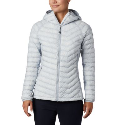 Chaqueta h&iacute;brida con capucha Powder Pass&trade; para mujer Powder Pass&trade; Hooded Jacket | 010 | XS, Cirrus Grey Ferny Ferns Print, front