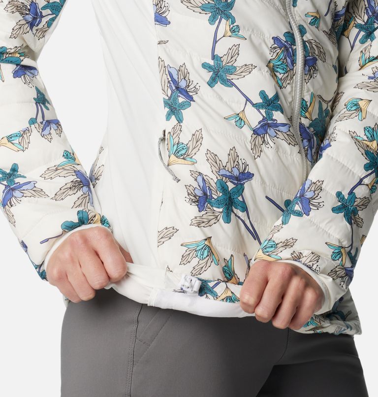 Thumbnail: Women's Powder Lite Hybrid Hooded Jacket, Color: Sea Salt Tiger Lilies Print, image 6