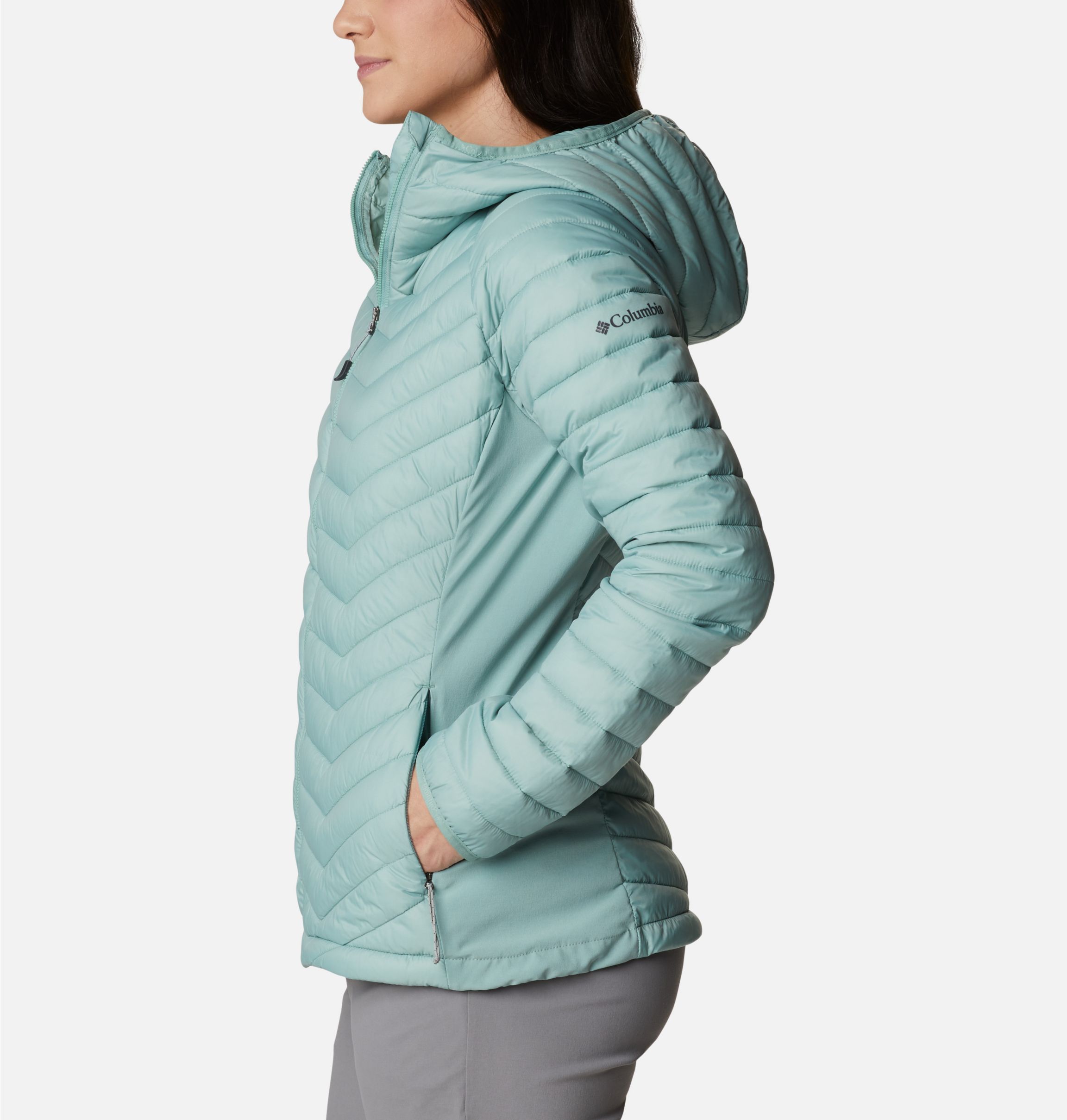 Columbia powder pass hooded 2025 jacket womens