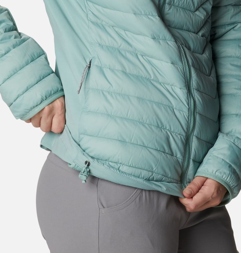 Powder Pass Hooded Jacket, Color: Aqua Tone, image 6