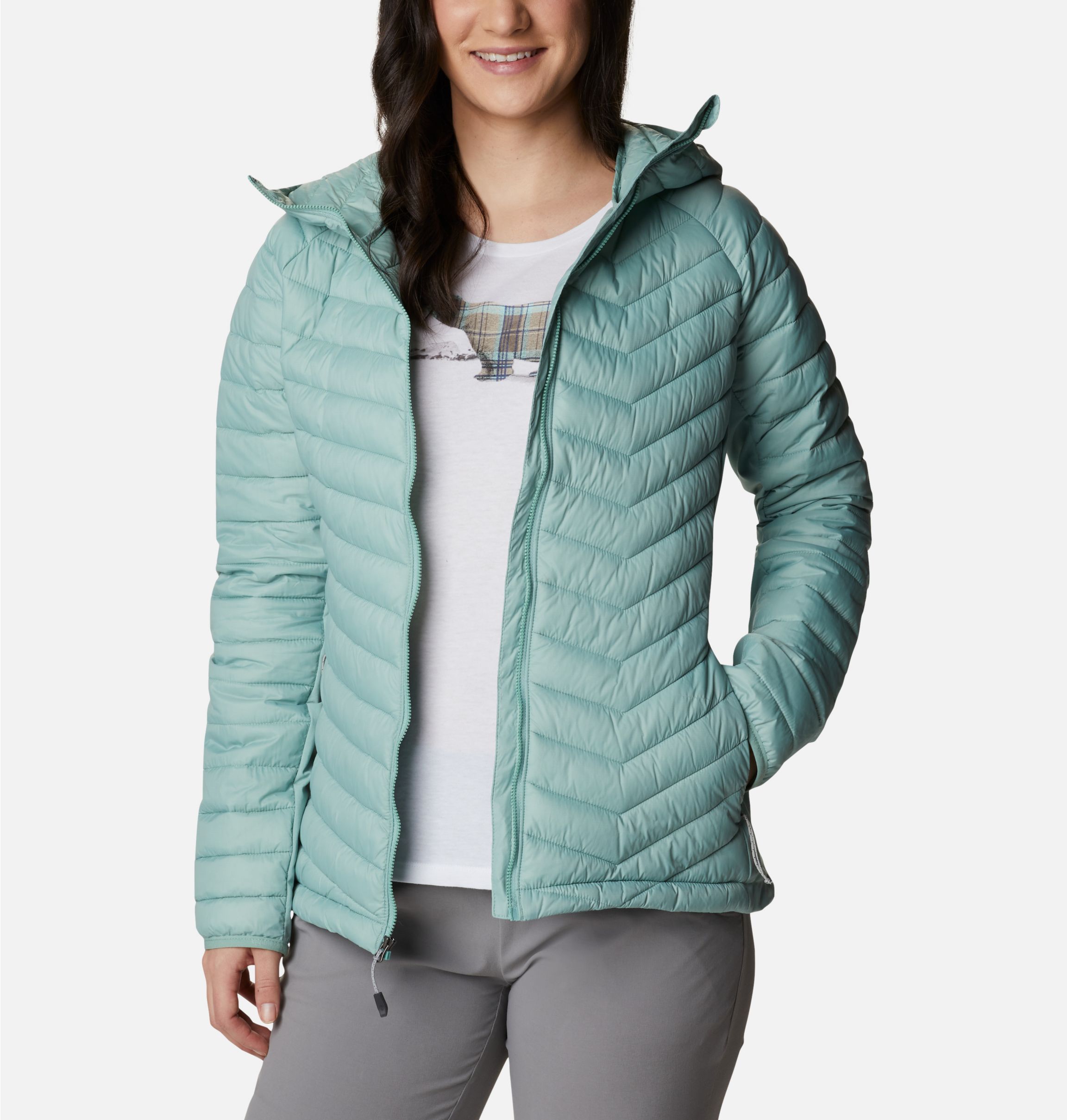 Columbia powder pass cheap hooded jacket womens