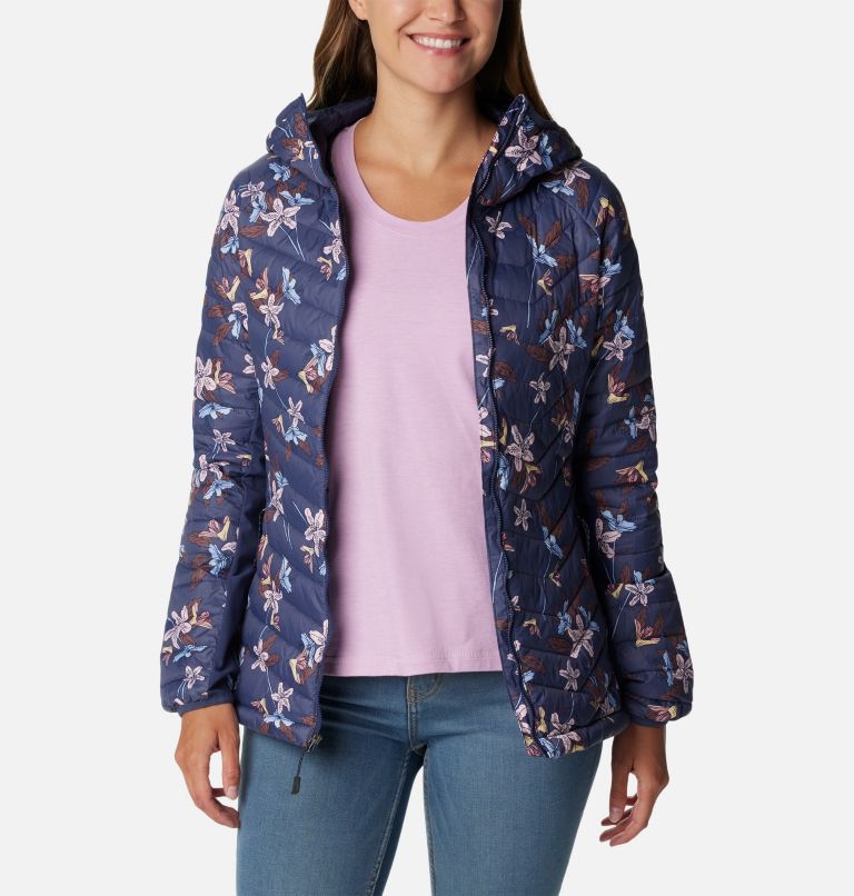 Powder Pass Hooded Jacket, Color: Nocturnal Tiger Lilies Print, image 7