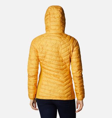 Women's Powder Pass&trade; Hybrid Hooded Jacket Powder Pass&trade; Hooded Jacket | 790 | M, Bright Gold Art Bouquet Print Tonal, back