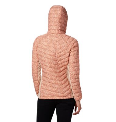 Chaqueta h&iacute;brida con capucha Powder Pass&trade; para mujer Powder Pass&trade; Hooded Jacket | 010 | XS, Peach Cloud Ferny Ferns Print, back