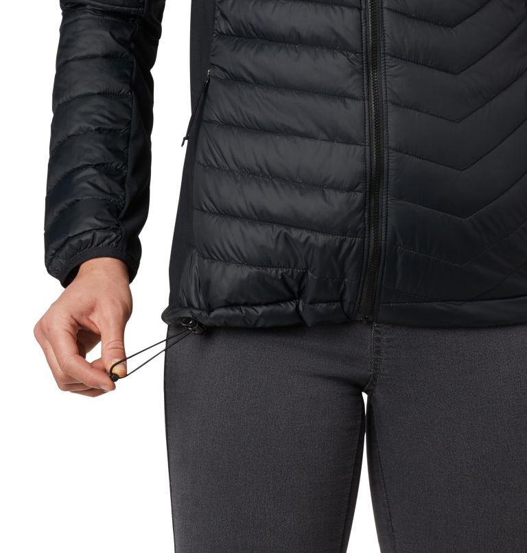 Thumbnail: Manteau à capuchon Powder Pass pour femme, Color: Black, image 5