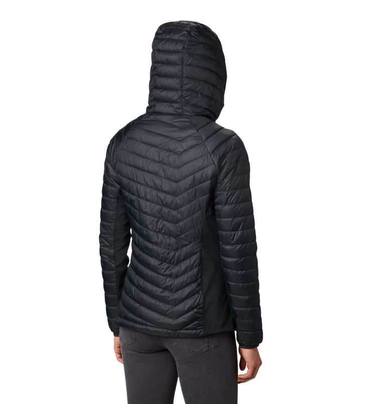Thumbnail: Manteau à capuchon Powder Pass pour femme, Color: Black, image 2