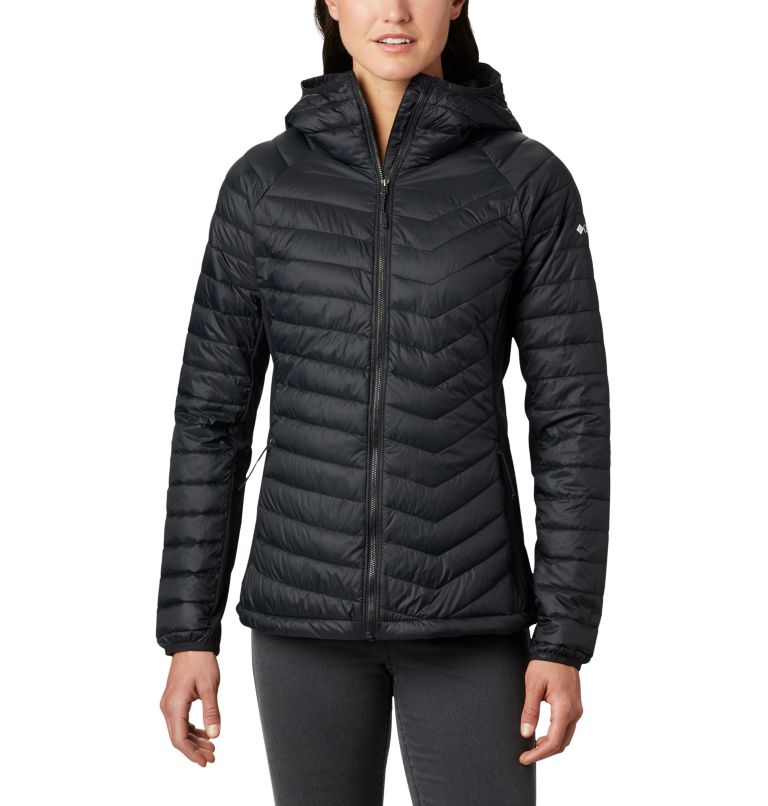 Women's Powder Pass Hooded Jacket, Color: Black, image 1