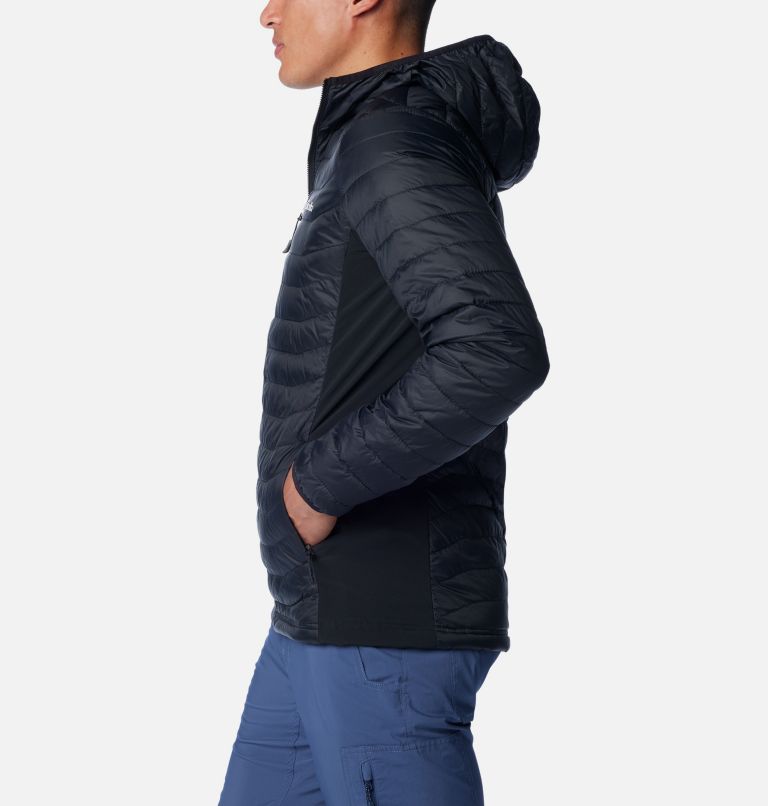 Thumbnail: Men's Powder Pass Hybrid Down Jacket, Color: Black, image 3