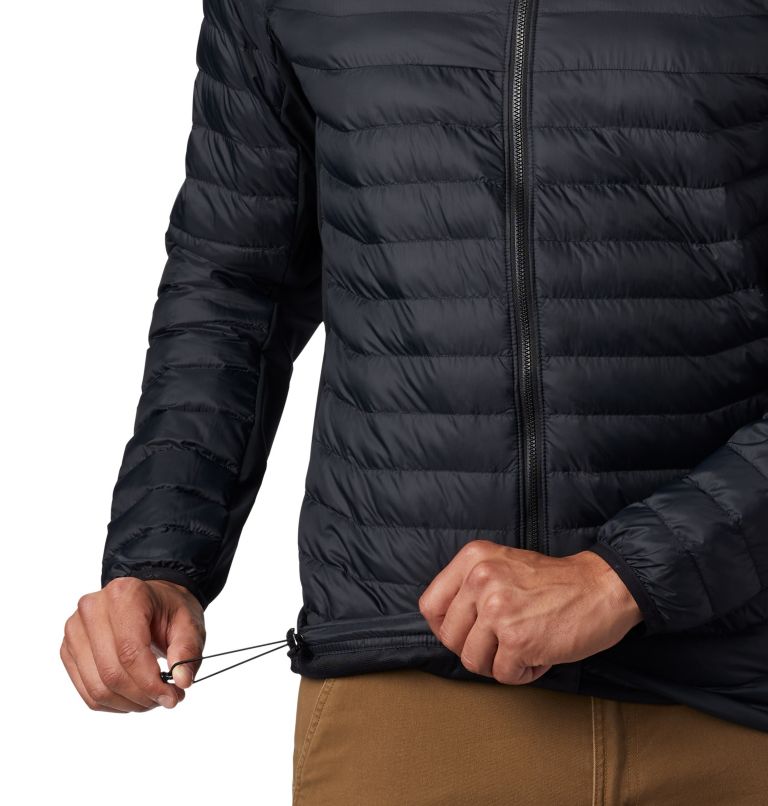 Men's Powder Pass Hybrid Down Jacket, Color: Black, image 4