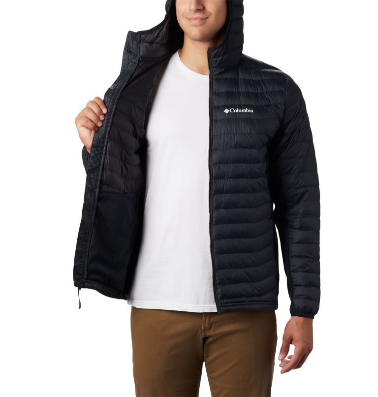 Thumbnail: Men's Powder Pass Hybrid Down Jacket, Color: Black, image 5