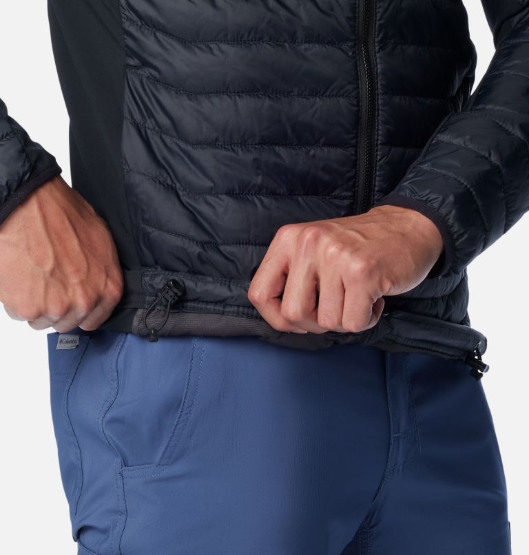 Men's Powder Pass Hybrid Down Jacket, Color: Black, image 6