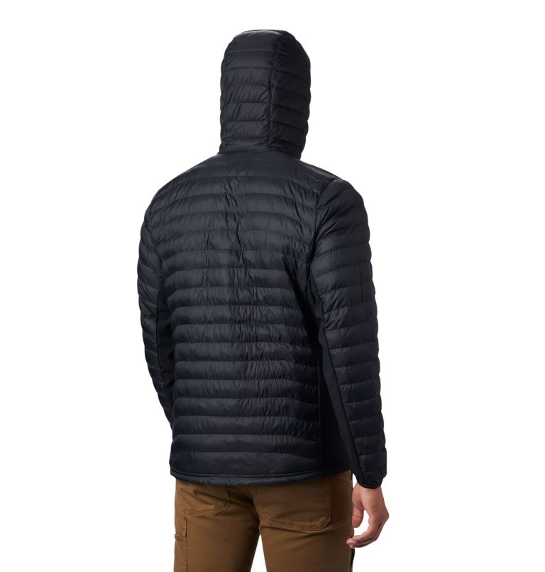 Men's Powder Pass Hybrid Down Jacket, Color: Black, image 2