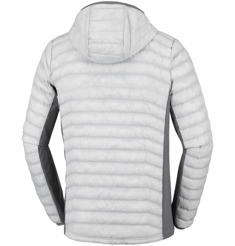Powder Pass&trade; Hooded Jacket | 019 | L Men's Powder Pass&trade; Hybrid Down Jacket, Cool Grey Heather, Graphite, back