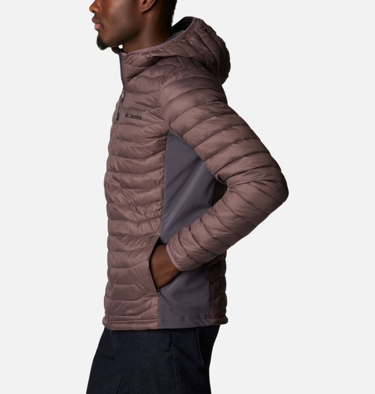 Powder Pass Hooded Jacket, Color: Basalt, Timber, image 3