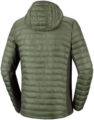 Men's Powder Pass&trade; Hybrid Down Jacket Powder Pass&trade; Hooded Jacket | 019 | XL, Mosstone, Peatmoss, back