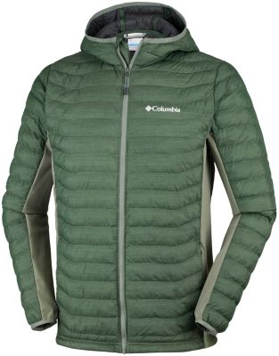 Men's Powder Pass&trade; Hybrid Down Jacket Powder Pass&trade; Hooded Jacket | 019 | XL, Cypress Heather, front