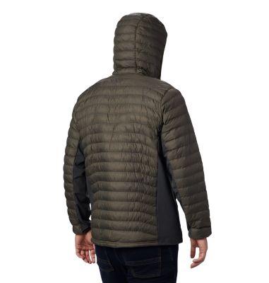 Men's Powder Pass&trade; Hybrid Down Jacket Powder Pass&trade; Hooded Jacket | 019 | XL, New Olive Heather, back