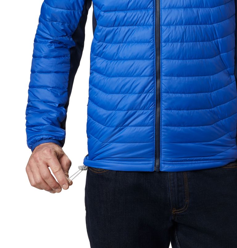 Powder Pass&trade; Hooded Jacket | 437 | XL Men's Powder Pass&trade; Hybrid Down Jacket, Azul, Collegiate Navy, a2