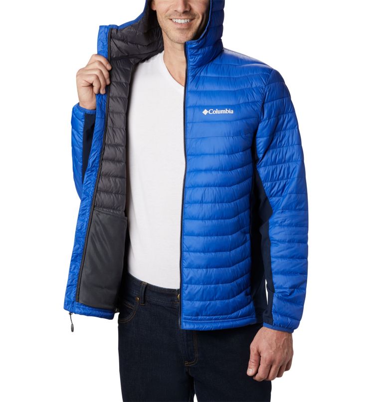 Powder Pass&trade; Hooded Jacket | 437 | XL Men's Powder Pass&trade; Hybrid Down Jacket, Azul, Collegiate Navy, a3