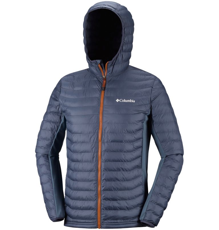 Powder Pass&trade; Hooded Jacket | 478 | M Men's Powder Pass&trade; Hybrid Down Jacket, Dark Mountain, a4