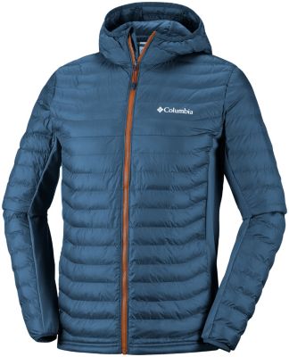 Men's Powder Pass&trade; Hybrid Down Jacket Powder Pass&trade; Hooded Jacket | 019 | XL, Dark Mountain, front