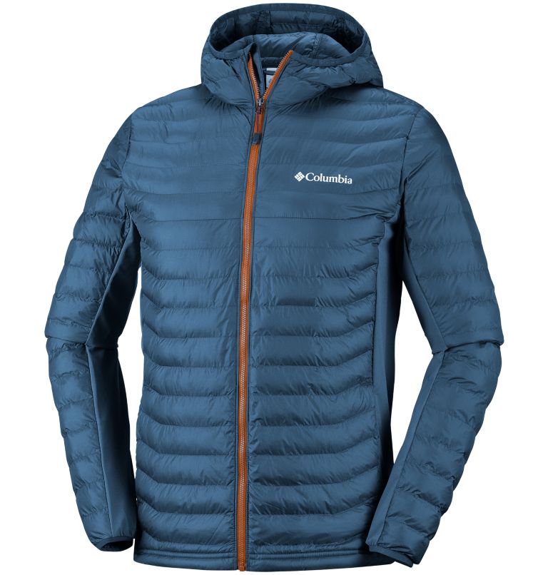 Powder Pass&trade; Hooded Jacket | 478 | M Men's Powder Pass&trade; Hybrid Down Jacket, Dark Mountain, front