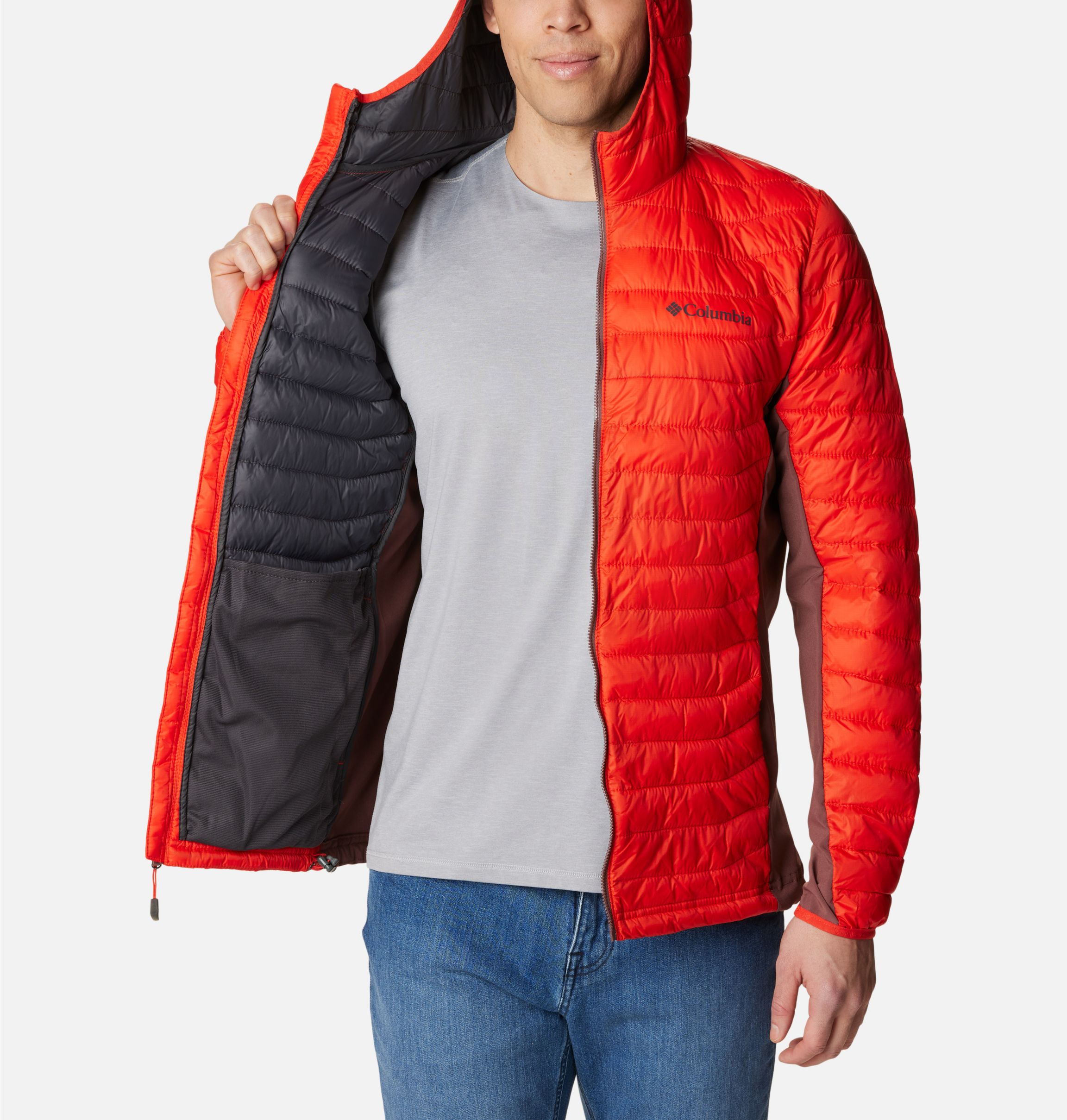Columbia Herren Powder Pass™ Pufferjacke Mit Kapuze - Winterjacke Mit Thermarator Isolierung