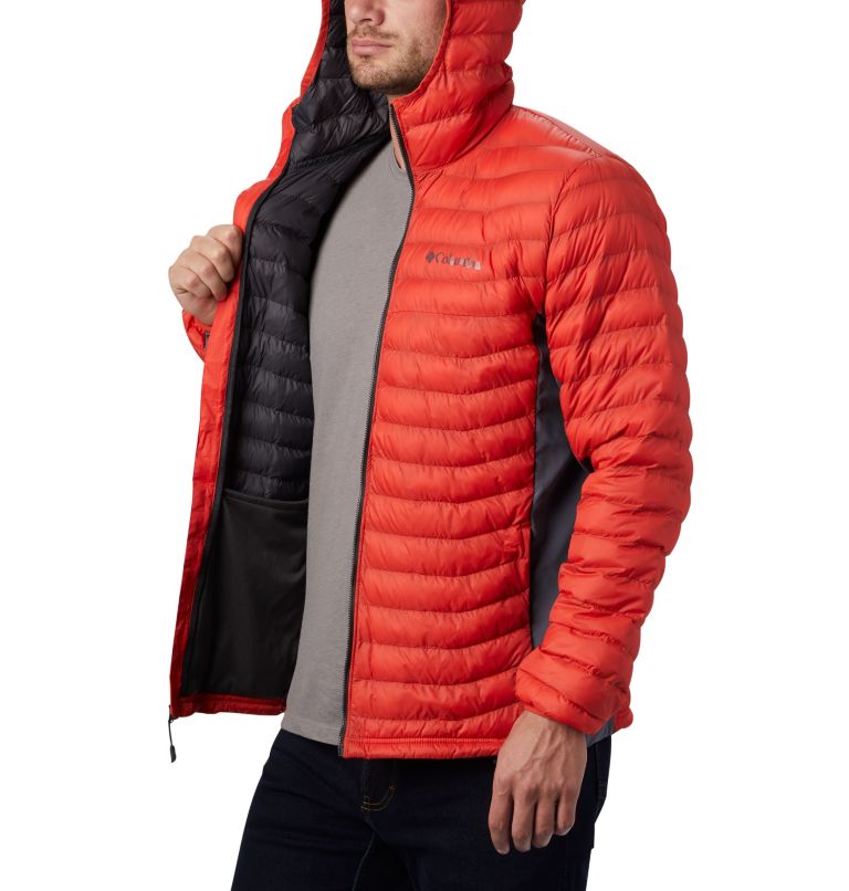 Powder Pass&trade; Hooded Jacket | 845 | S Men's Powder Pass&trade; Hybrid Down Jacket, Wildfire, a3