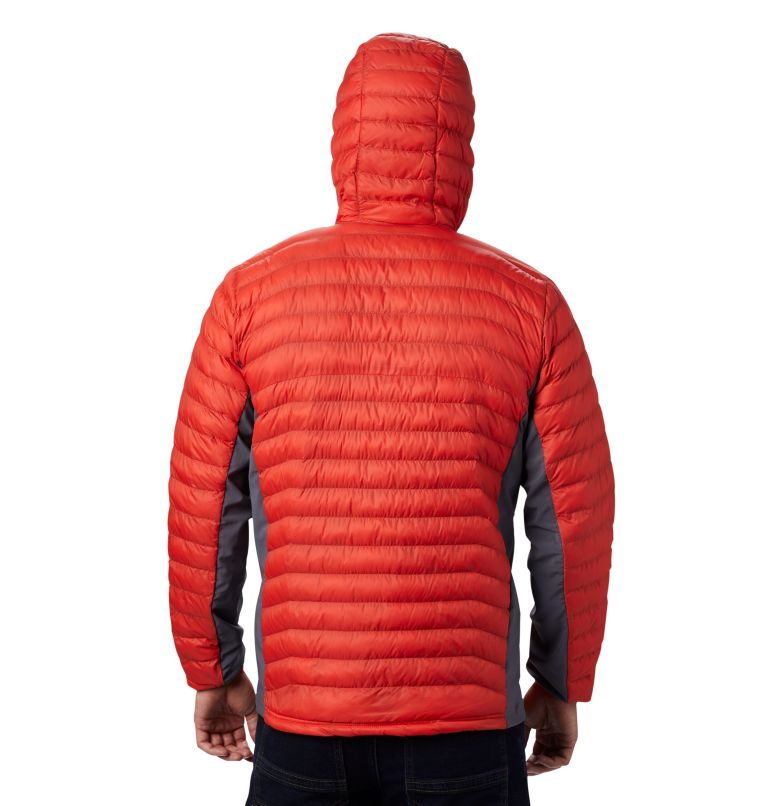 Powder Pass&trade; Hooded Jacket | 845 | S Men's Powder Pass&trade; Hybrid Down Jacket, Wildfire, back