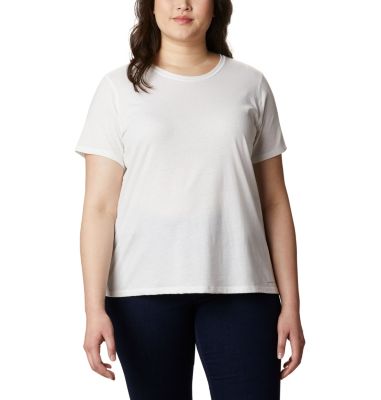 plus size white short sleeve shirt