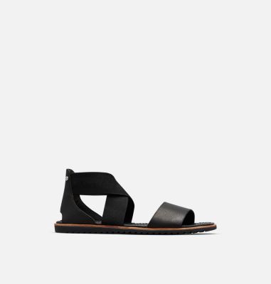 black slip on sandals womens