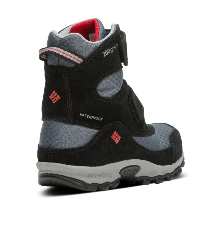 Kids' Parkers Peak  Velcro Boots, Color: Graphite, Bright Red, image 9