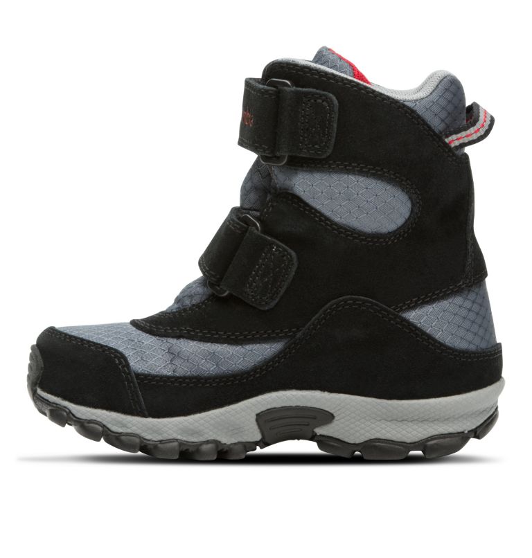 Kids' Parkers Peak  Velcro Boots, Color: Graphite, Bright Red, image 5