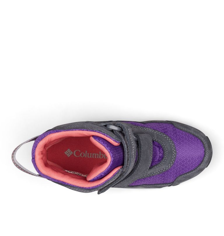 Kids' Parkers Peak  Velcro Boots, Color: Emperor, Wild Salmon, image 3