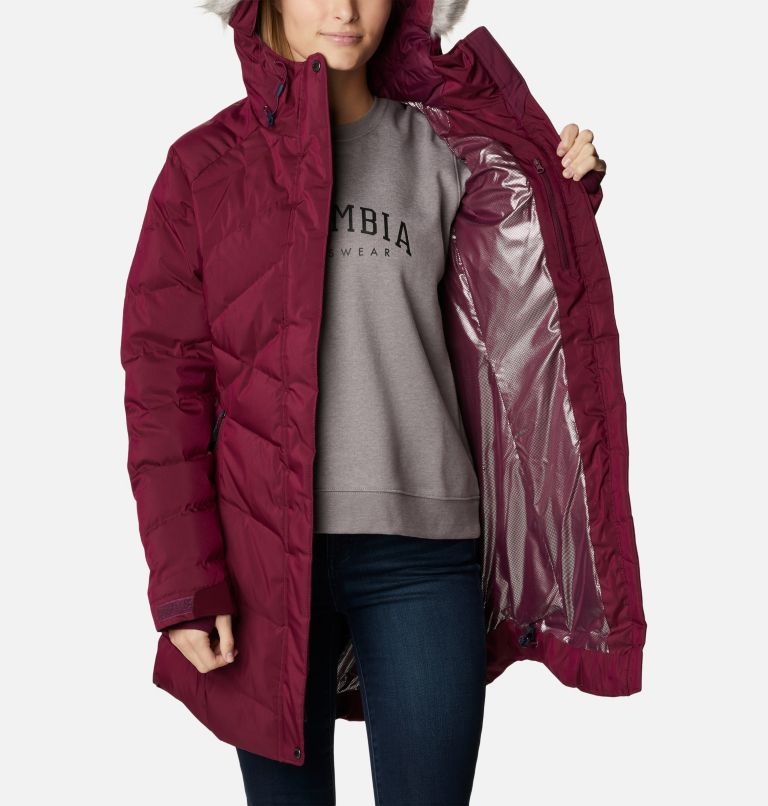 Women’s Lay D Down II Mid Jacket, Color: Marionberry Sheen, image 5