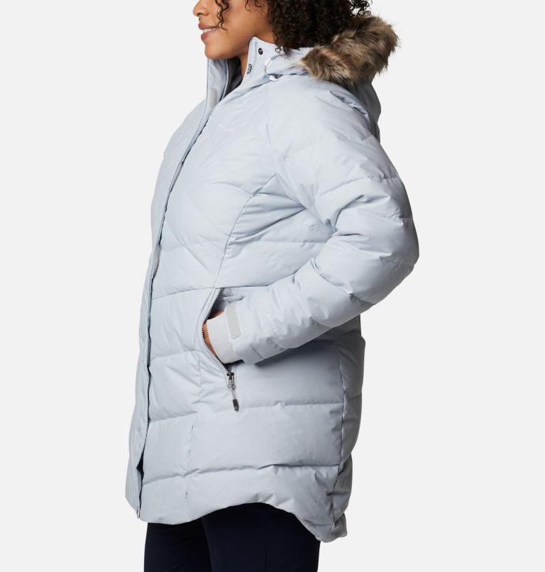 Thumbnail: Women’s Lay D Down II Mid Jacket - Plus Size, Color: Cirrus Grey Metallic, image 3