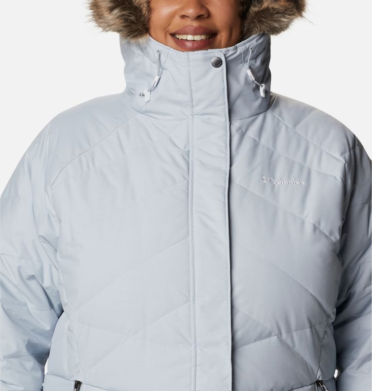 Women’s Lay D Down II Mid Jacket - Plus Size, Color: Cirrus Grey Metallic, image 4