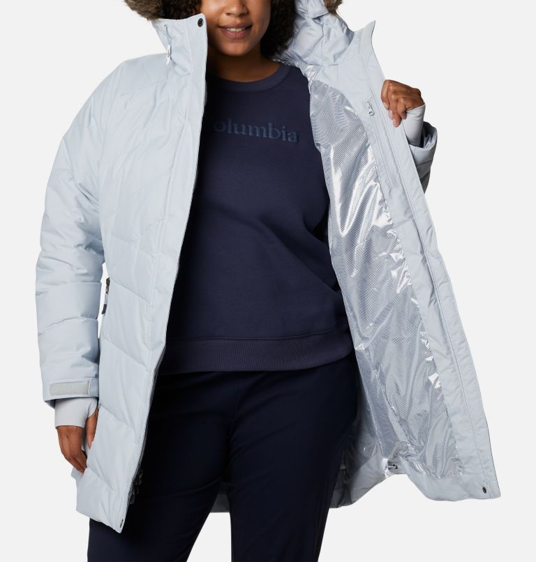 Women’s Lay D Down II Mid Jacket - Plus Size, Color: Cirrus Grey Metallic, image 5