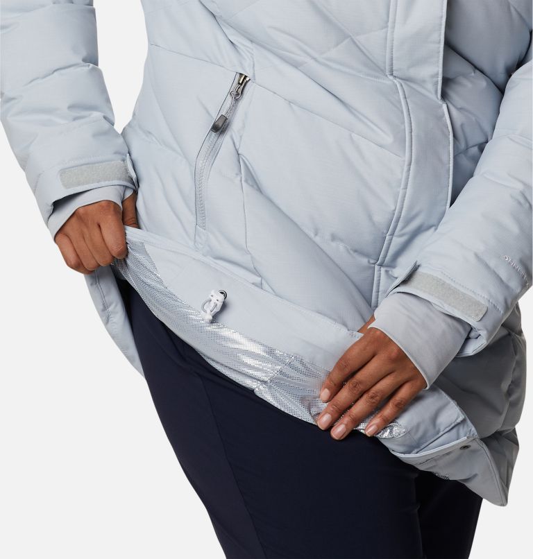 Women’s Lay D Down II Mid Jacket - Plus Size, Color: Cirrus Grey Metallic, image 8