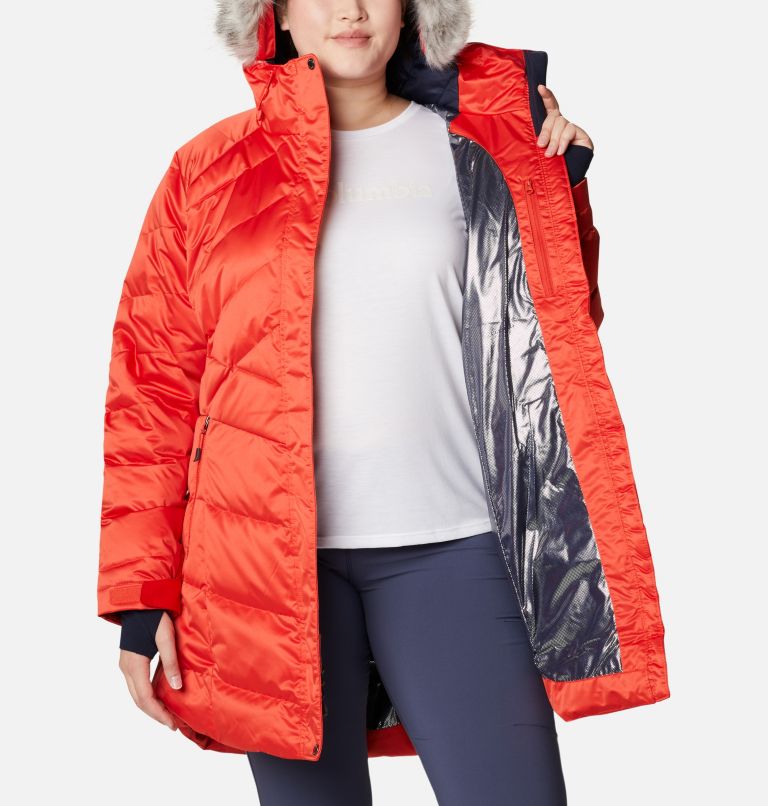 Women’s Lay D Down II Mid Jacket - Plus Size, Color: Bold Orange, image 5